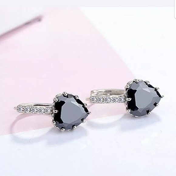 8 Colors CZ crystal trendy earrings Silver new - Picture 7 of 8